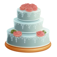 mignonne mariage gâteau . ai généré png