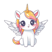 unicorno con Ali . ai generato png