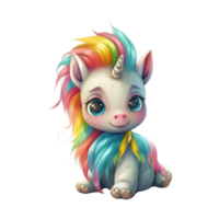 schattig eenhoorn pony . ai gegenereerd png