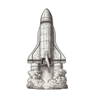 Raum Shuttle Rakete . ai generiert png