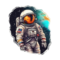 astronaut floating in space . png
