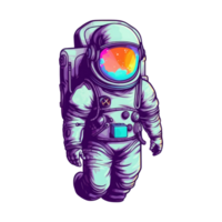 astronaut floating in space . png