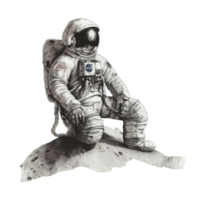 astronaut floating in space . png