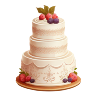 cute wedding cake . AI Generated png