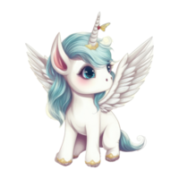 unicorno con Ali . ai generato png