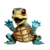 schattig schildpad . ai gegenereerd png