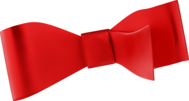 Satin ribbon red bow isolated. png