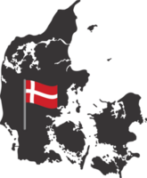 Denmark flag pin map location png