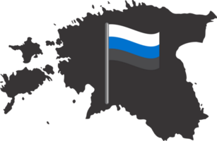 Estonia bandera alfiler mapa ubicación png