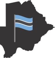 Botswana flag pin map location png