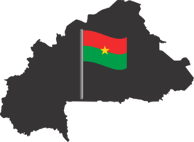 Burkina Faso flag pin map location png