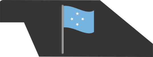 Mikronesien Flagge Stift Karte Ort png