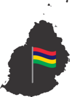 Mauritius flag pin map location png