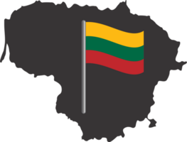 Lituânia bandeira PIN mapa localização png