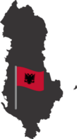 Albania flag pin map location png