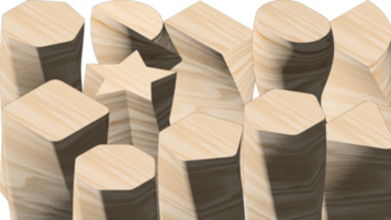 3D Illustration of Twisted Basic Shapes png