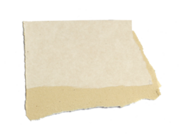 a sheet of paper torn to pieces on transparent background png file