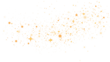 resumen dorado Brillantina ola ilustración. dorado estrella polvo brillar partículas aislado en transparente antecedentes. magia concepto. png. png