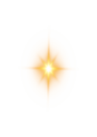 dourado brilhando luz efeitos isolado em transparente fundo. solar flare com feixes e Holofote. brilho efeito. starburst com brilhos. png. png