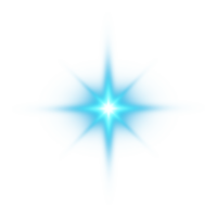 blauw gloeiend lichten Effecten geïsoleerd Aan transparant achtergrond. zonne- gloed met balken en schijnwerper. gloed effect. starburst met schittert. png. png