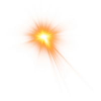 Golden glowing light effects isolated on transparent background. Solar flare with beams and spotlight. Glow effect. Starburst with sparkles. PNG. png