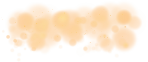 Golden shining bokeh lights with glowing particles  on transparent background. PNG. png