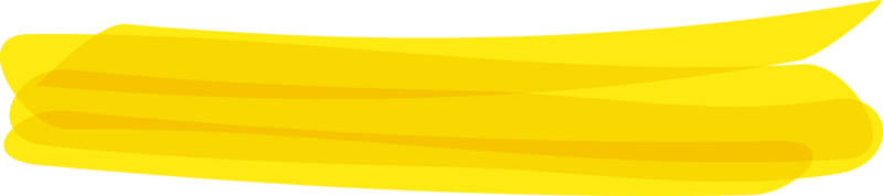 mano disegnato giallo evidenziare marcatore strisce su trasparente sfondo. png. png