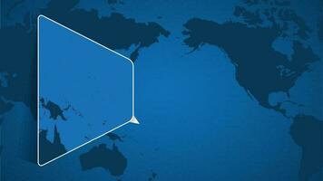 Location of Nauru on the World Map with Enlarged Map of Nauru with Flag. vector