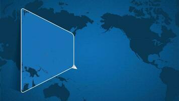 Location of Marshall Islands on the World Map with Enlarged Map of Marshall Islands with Flag. vector