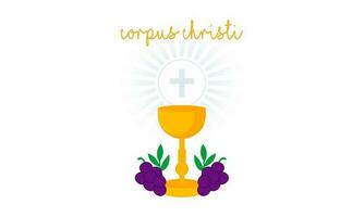 Corpus christi catholic religious holiday vector