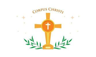 Corpus christi catholic religious holiday vector