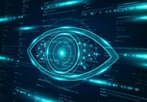 Cyber spy technology, virtual eye internet control vector