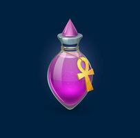 Witchcraft potion bottle, Egyptian sandstorm spell vector