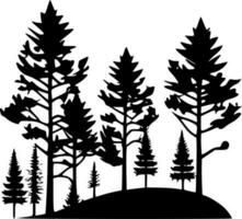 Forest, Black Jungle Vector