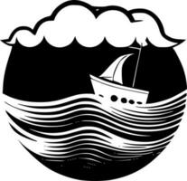 Sea - Minimalist and Flat Logo - Vector illustration