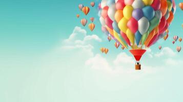 Hot air balloon background. Illustration photo