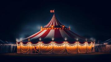 Circus background. Illustration AI Generative photo