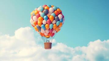 Hot air balloon background. Illustration photo