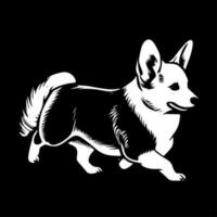 corgi, minimalista y sencillo silueta - vector ilustración