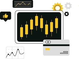 gráfico del mercado de valores vector