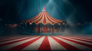 Circus background. Illustration AI Generative photo