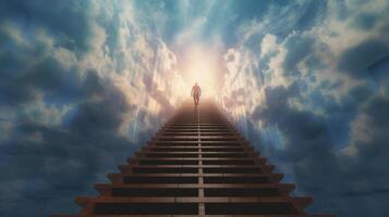 Stairs to heaven. Illustration photo