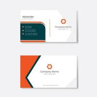 Teal Business Card Template Vector