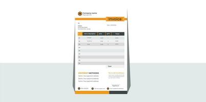 invoice design Minimal Corporate Business Invoice Design Template. Print ready invoice template for your business vector