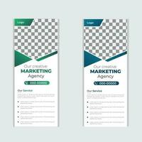 Attractive modern roll up banner design template for business vector
