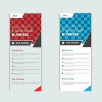 Business Roll Up Set. Standee Design. Banner Template, Abstract Geometric Triangle Background vector