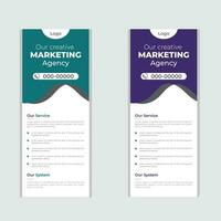 professional business corporate roll-up banner design for grow up your business to a high level. roll up or pull up display exhibition standee print banner vector