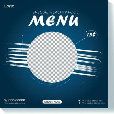 Super delicious food menu social media posts design