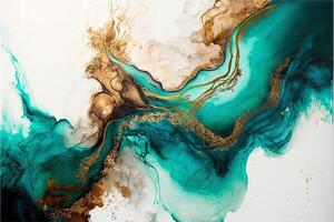 Marble ink abstract art from exquisite original painting for abstract background, colorful. Painting was painted on high quality paper texture to create smooth background photo