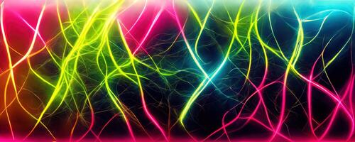 illustration of gaming background abstract, cyberpunk style of gamer  wallpaper, neon glow light of sci-fi. Glowing iridescent neon lights for  both light and dark backgrounds. Generative AI 23486370 Stock Photo at  Vecteezy